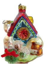 Carlton Cards Noah&#39;s Ark Blown Mercury Glass Ornament Heirloom Collectio... - £15.07 GBP