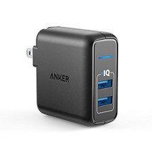 Anker Elite Dual Port 24W USB Travel Wall Charger PowerPort 2 with PowerIQ  - £18.08 GBP+