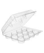 Pack of 100 12-Cup Compartment Clear Plastic Standard Cupcake Container ... - $1,712.18 MXN