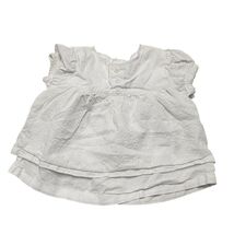 Carters Newborn White Cotton Embroidered Eyelet Button Front Top Baby Girls - $15.84