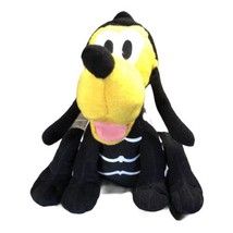 DISNEY PLUTO in Black &amp; White Skeleton Costume Plush Halloween Sound - $230.75 MXN
