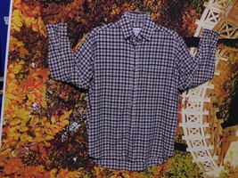 MEN&#39;S LONG SLEEVE BUTTON-UP CHECKED SHIRT BY MONTANA BLUE JEANS CO / SIZE S - $11.87