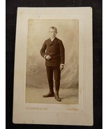 Antique CARD PHOTO Young Boy with Suit Dapper Dandy Black &amp; White Photo ... - €0,84 EUR