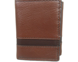 Fossil Easton RFID Trifold Mens Brown Leather Wallet NEW SML1436914 - £27.64 GBP