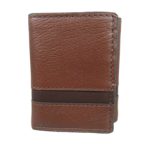 Fossil Easton RFID Trifold Mens Brown Leather Wallet NEW SML1436914 - £28.02 GBP