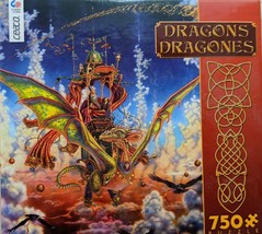 Dragons Dragones Fantasy Myles Pinkney Art Jigsaw Puzzle USA 750 Piece ... - £6.22 GBP