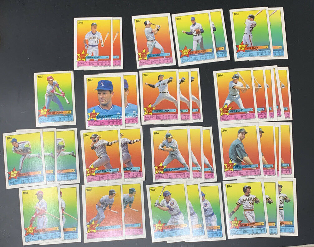 Primary image for 1989 Topps Stickers Lot Of 40 STAR HOF McGwire, Brett, Boggs, Clemens, Bond+MORE