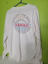 Vans Off The Wall Long Sleeve Hawaii Classic Fit Large Light Pink T-shirt  - $40.86