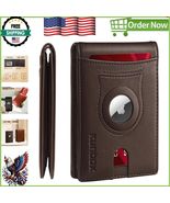 Men&#39;s Retro Leather Wallet with AirTag Holder &amp; RFID Protection – Gift-R... - $812.19 MXN