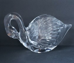Cristal d&#39; Arques 3.75&quot; x 7.5&quot; Glass Swan Creamer - £13.35 GBP