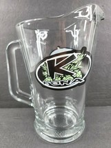 Kona Pitcher 9&quot; Clear Heavy Glass Serving Beer Barware Party Entertainme... - $69.17
