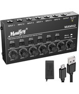 Moukey Audio Mixer Line Mixer, Dc 5V, 6-Stereo Ultra, Low-Noise 6-Channe... - £37.34 GBP