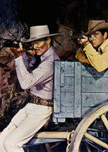 Lawman western TV series Peter Brown John Russell aim rifles 5x7 inch photo - $5.75