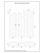 2001 Fountain Lightning 38 Cockpit Boat EVA Faux Teak Deck Floor Pad - $516.11 CAD