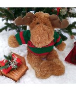 DanDee Moose Plush Christmas Stuffed Animal Reindeer Cabin Farmhouse Rus... - £15.55 GBP