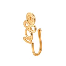 Cs copper wire spiral fake piercing nose ring gold silver color clip nose ring also can thumb200