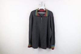 Robert Graham Mens Large Faded Thermal Waffle Knit Half Zip Pullover Swe... - $928.22 MXN