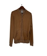 Gap Sweats Men&#39;s Jacket Medium Full Front Zip Long Sleeve Brown - $471.03 MXN