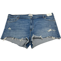 Abercrombie &amp; Fitch Shorts Womens 37 The Mom High Rise Distressed Denim ... - $32.40