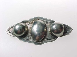 Huge Vintage HANDMADE STERLING Silver BROOCH Pin - 2 3/8 inches - £119.62 GBP