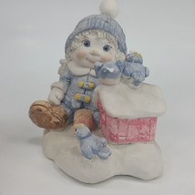 DREAMSICLES  Angel Cherub Baby Figurine Winter Ready W/ Birds Kristin LGHKD - £5.49 GBP