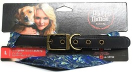 MuttNation By Miranda Lambert L 1&quot; X 18 To 22&quot; Blue Paisley Handkerchief Collar - £12.01 GBP