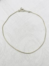 Vintage Silver Tone Snake Chain Anklet Ankle Bracelet - $66.93 MXN