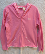 Polo Jeans Ralph Lauren women&#39;s cotton full zip pink hoodie L large flag... - £11.67 GBP