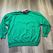 Vintage Christmas Shirt 90s Green Turtle Neck Long Sleeve Teddy Bear Ice Skate - £35.92 GBP