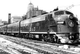 Baltimore &amp; Ohio B&amp;O 6938 EMD E7A Chicago ILL 1965-66 Photo - $14.95