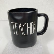 Rae Dunn Teacher Coffee Mug Cup Black White Text Artisan Collection By Magenta - £21.71 GBP