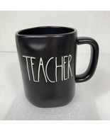 Rae Dunn Teacher Coffee Mug Cup Black White Text Artisan Collection By M... - £22.06 GBP