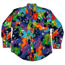 Panhandle Slim Mens Large 16.5&quot; Brushpopper Shirt Colorful Button Western Cowboy - $33.00