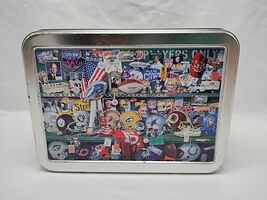 Team NFL Super Bowl XXV Commemorative Empty Tin 7&quot; X 5&quot; X 4&quot; - $152.62 MXN