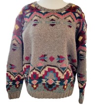 Ralph Lauren Country Equestrian Native Pattern Knit Sweater Women M Vtg Rare - £262.67 GBP