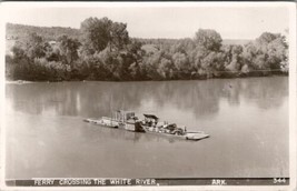 Arkansas RPPC Ferry Crossing the White River 1952 to Fostoria OH Postcar... - $9.95