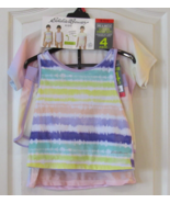 Eddie Bauer Reversible 4-piece Swimsuit Set Patel Lilac Girls Sz M 10/12... - $20.47