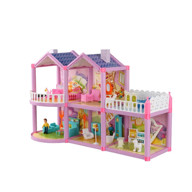 Ouse villa castle with furnitures simulation dream girl toy house model building blocks thumb200