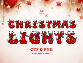 Christmas lights fonts 110004141 thumb200