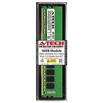 A-Tech 16GB DDR4 2400 M Hz Udimm PC4-19200 (PC4-2400T) CL17 Dimm 2Rx8 Non-ECC Des - £69.04 GBP