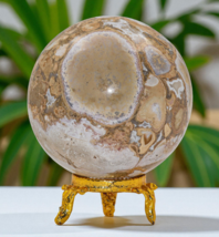 White COBRA JASPER Crystal Sphere Healing Metaphysical Stone Decor Gift ... - $45.88