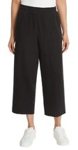 Jessica Simpson Womens Pants Black Cropped Wide Leg Gauze Pockets High-Rise - $36.99