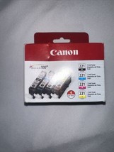 Canon 221 Black,C/M/Y 4pk Combo Ink Cartridges - Black, Cyan, Magenta, Yellow - £30.42 GBP