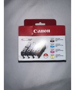 Canon 221 Black,C/M/Y 4pk Combo Ink Cartridges - Black, Cyan, Magenta, Y... - £30.37 GBP