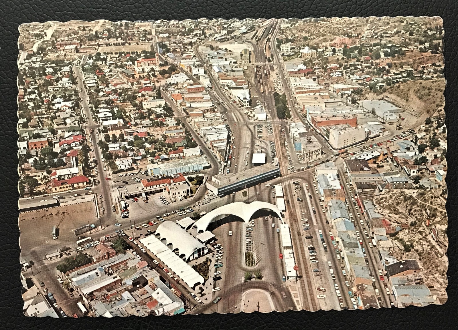 Primary image for 1960's-70's Postcards - Bird's-eye View of Mexican and U.S. Immigration Stations
