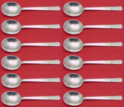 Hampton by Tiffany and Co Sterling Silver Cream Soup Spoon Set 12 pieces 7&quot; - £641.44 GBP