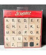 Set of 30 Scrabble Letter Rubber Stamps on 1&quot; Wood Blocks Crafting NEW i... - $22.08 CAD