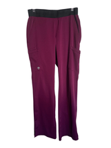 HH Works Womens Maroon Pull-On Elastic Waistband Utility Cargo Pants Scr... - $22.44