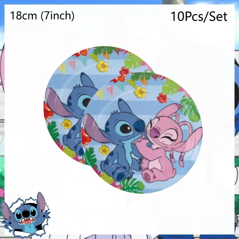 Disney Lilo and Stitch Birthday Party Decoration Girl Boy -7inch Plate 1... - $6.27 CAD