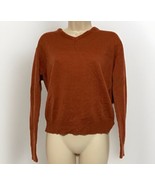 Vintage 1970&#39;s Sweater Bee By Banff Women&#39;s Copper Cardigan Sweater Size L - £16.59 GBP